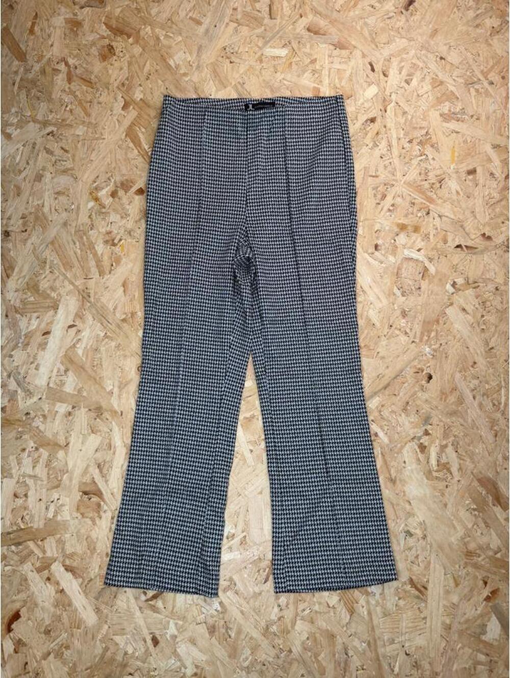 Jules & Leopold Houndstooth Pants Womens Small Black White Stretch Pull On